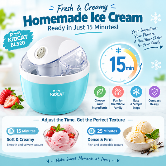 KIDCAT Mini Ice Cream Maker – Homemade Ice Cream