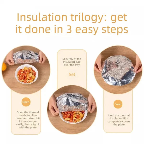 Aluminum Foil Food Insulation Cover – Keep Dishes Hot & Fresh