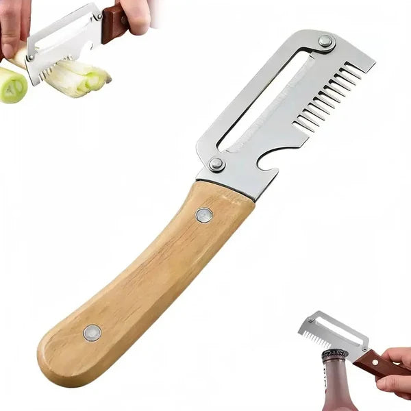 2-in-1 Serrated Peeling Knife Premium Vegetable Peeler
