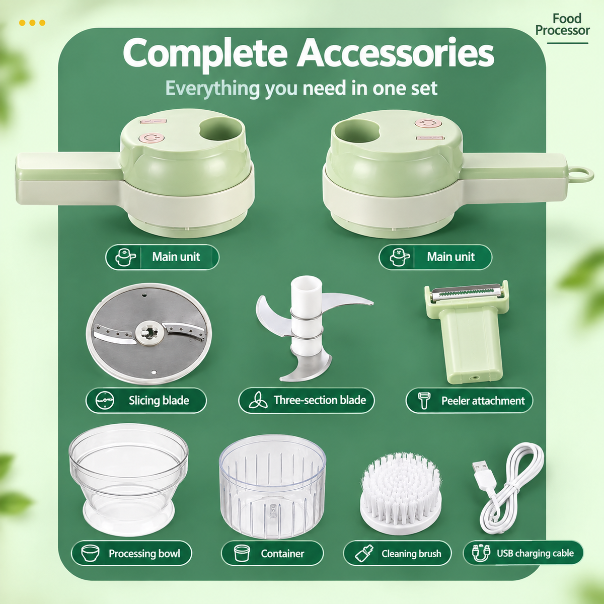 Electric Multi-Functional Vegetable Cutter & Food Processor